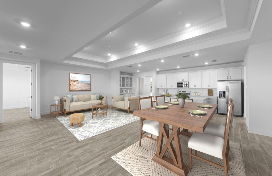 Furnished interior view inside a new home in Del Webb Naples, Ave Maria (Image 9).