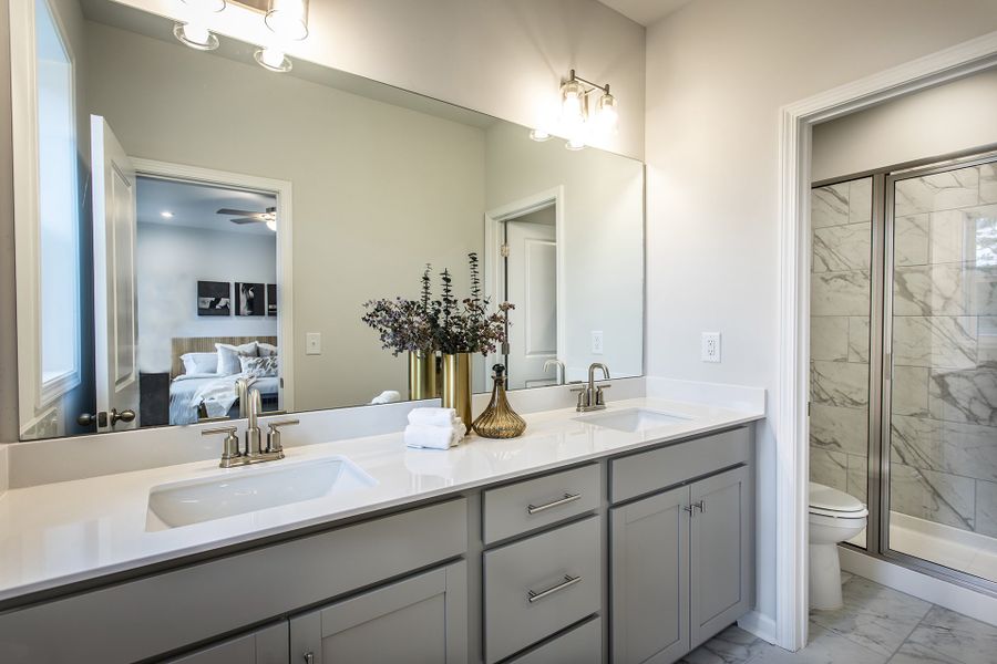 Furnished interior view inside a new home in Towne Village at Suwanee Dam, Sugar Hill (Image 14). Furnished interior view inside a new home in Towne Village at Suwanee Dam, Sugar Hill (Image 14).