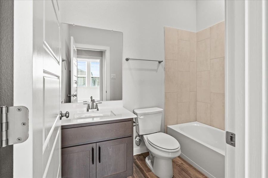 Furnished interior view inside a new home in Trace, San Marcos (Image 13).