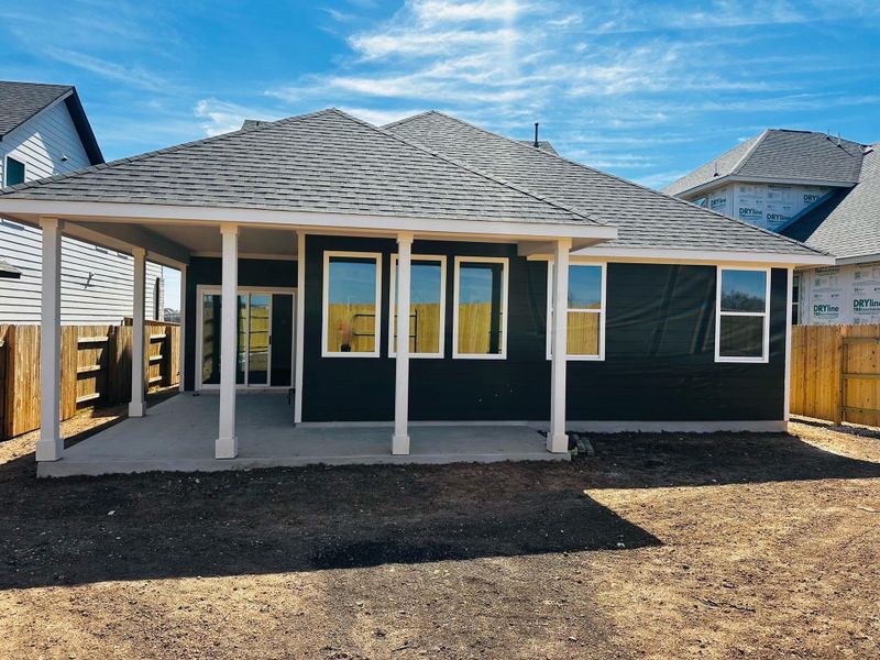 Exterior details and patio area of a home in Patterson Ranch, Georgetown (Image 10).