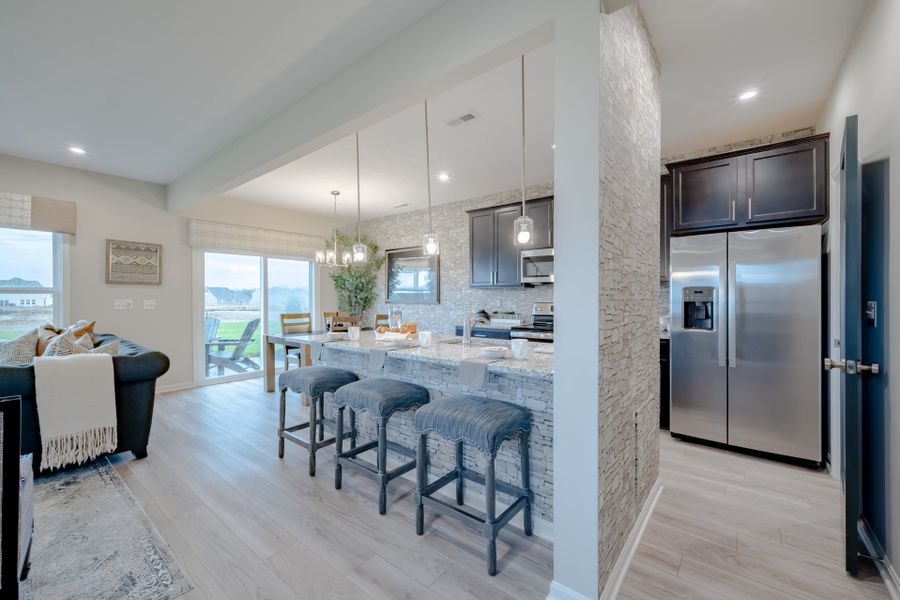 Representative furnished interior of a home built from the Hudson by Fischer Homes in Villas at Gold Creek, Dawsonville (Image 3).