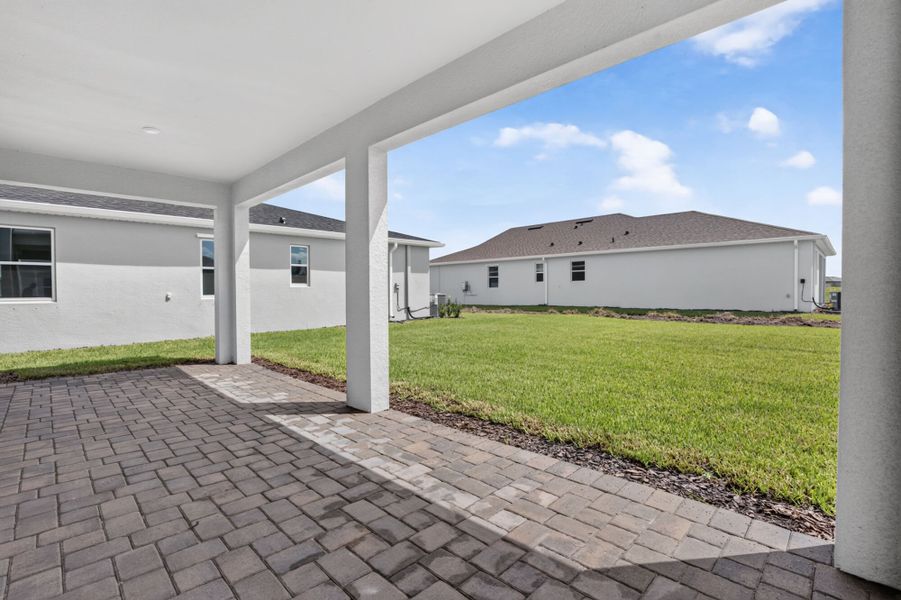 Exterior details and patio area of a home in Crosswind Ranch, Parrish (Image 2). Exterior details and patio area of a home in Crosswind Ranch, Parrish (Image 2).