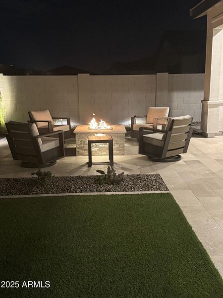 Nighttime Fire Pit Patio Nighttime Fire Pit Patio