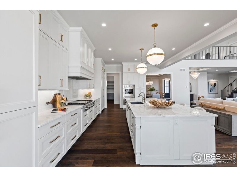 Every detail though out including custom pullouts, marble countertops, and Scotsman pellet ice machine