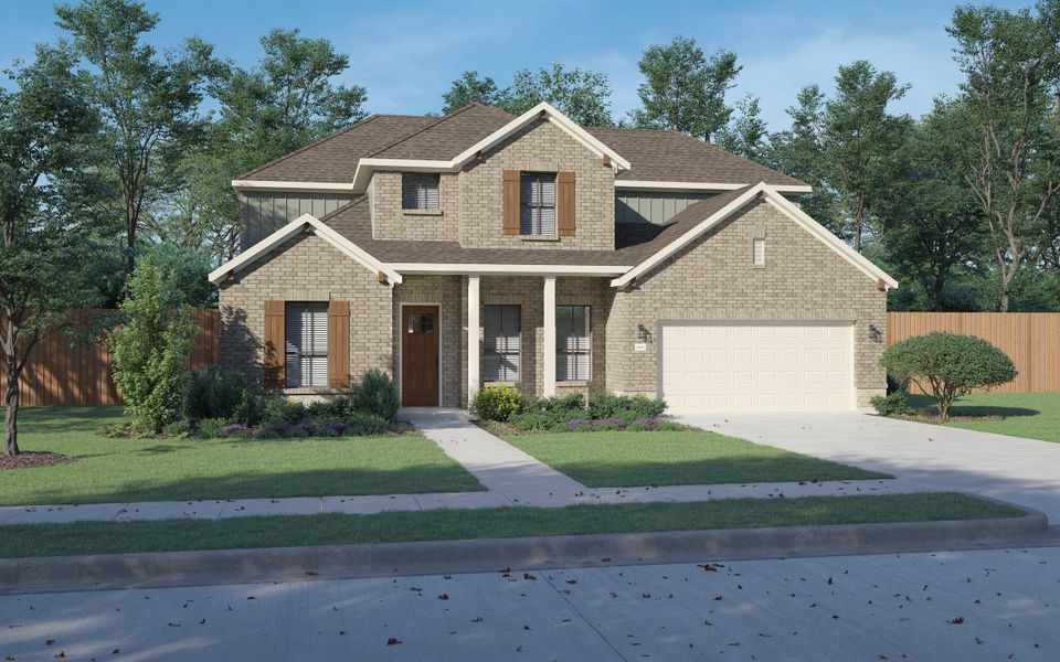 Representative exterior photo of a completed home built from the Kenai by Centre Living Homes in Rainwater Crossing, Celina, TX (Image 4).