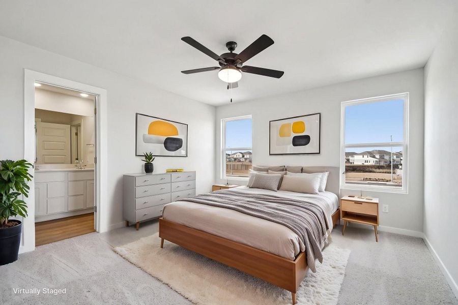 Furnished interior view inside a new home in Avery Centre, Round Rock (Image 9).