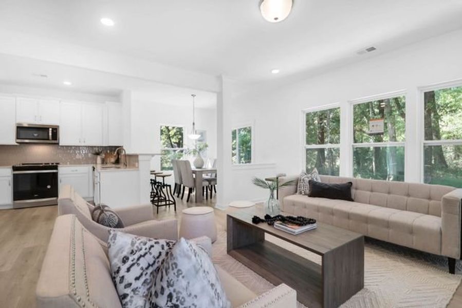 Representative furnished interior of a home built from the Kane by True Homes in Harpers Landing, Walkertown (Image 8).