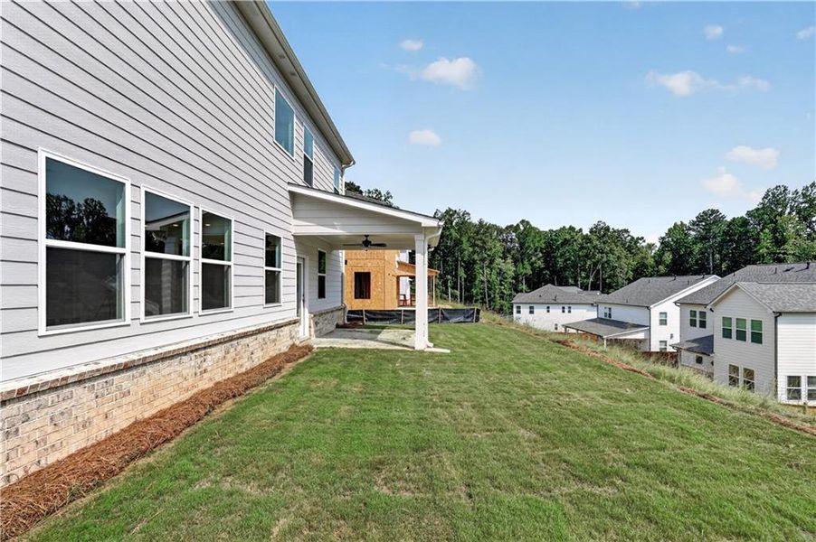 Exterior details and patio area of a home in Bailey Fence, Dacula (Image 4). Exterior details and patio area of a home in Bailey Fence, Dacula (Image 4).