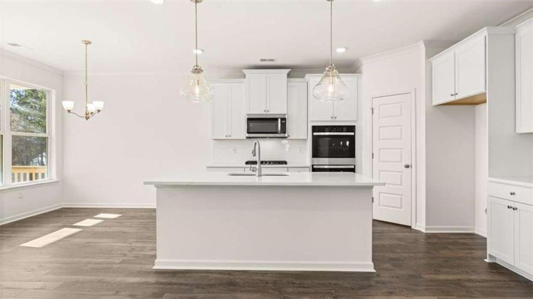 Furnished interior view inside a new home in Water Oak Estates, Lawrenceville (Image 9).