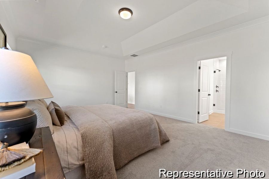 Furnished interior view inside a new home in Copper Ridge at Flowers Plantation, Clayton (Image 13).