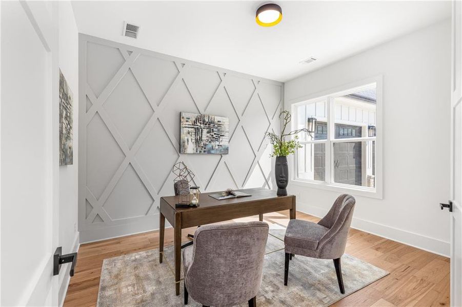 Furnished interior view inside a new home in , Alpharetta (Image 6). Furnished interior view inside a new home in , Alpharetta (Image 6).