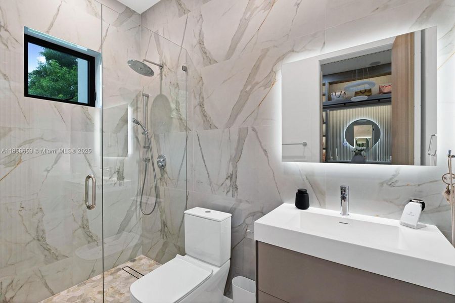 Furnished interior view inside a new home in , Miami (Image 9).