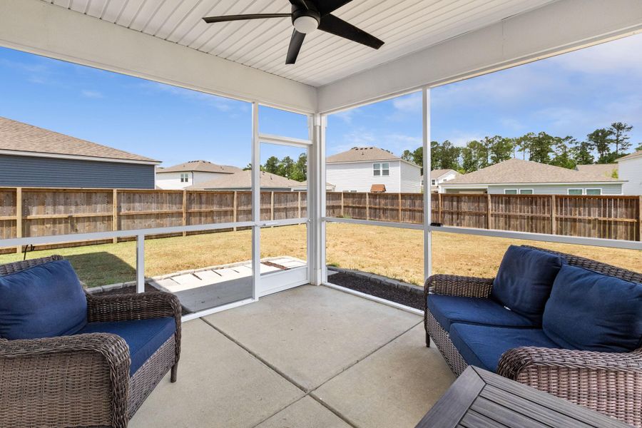 Exterior details and patio area of a home in Bradford Pointe, Summerville (Image 23). Exterior details and patio area of a home in Bradford Pointe, Summerville (Image 23).