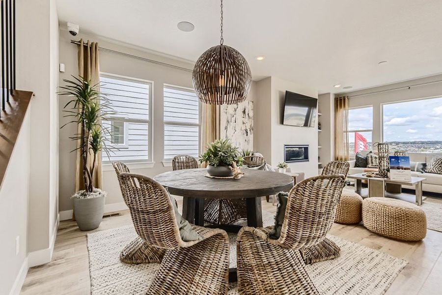 Representative furnished interior of a home built from the Hayden II by Taylor Morrison in The Aurora Highlands Town Collection, Aurora (Image 9). Representative furnished interior of a home built from the Hayden II by Taylor Morrison in The Aurora Highlands Town Collection, Aurora (Image 9).