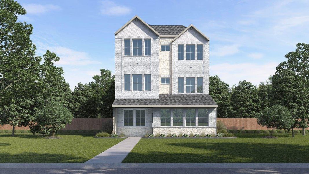 Representative exterior photo of a completed home built from the Bay by D.R. Horton in The Avenue, Allen, TX (Image 7).