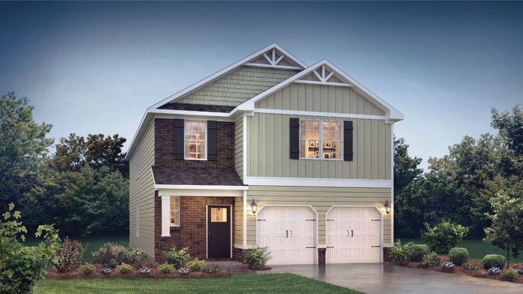 Representative exterior photo of a completed home built from the CAMERON by D.R. Horton in Sycamore Cove, Woodruff, SC (Image 2).
