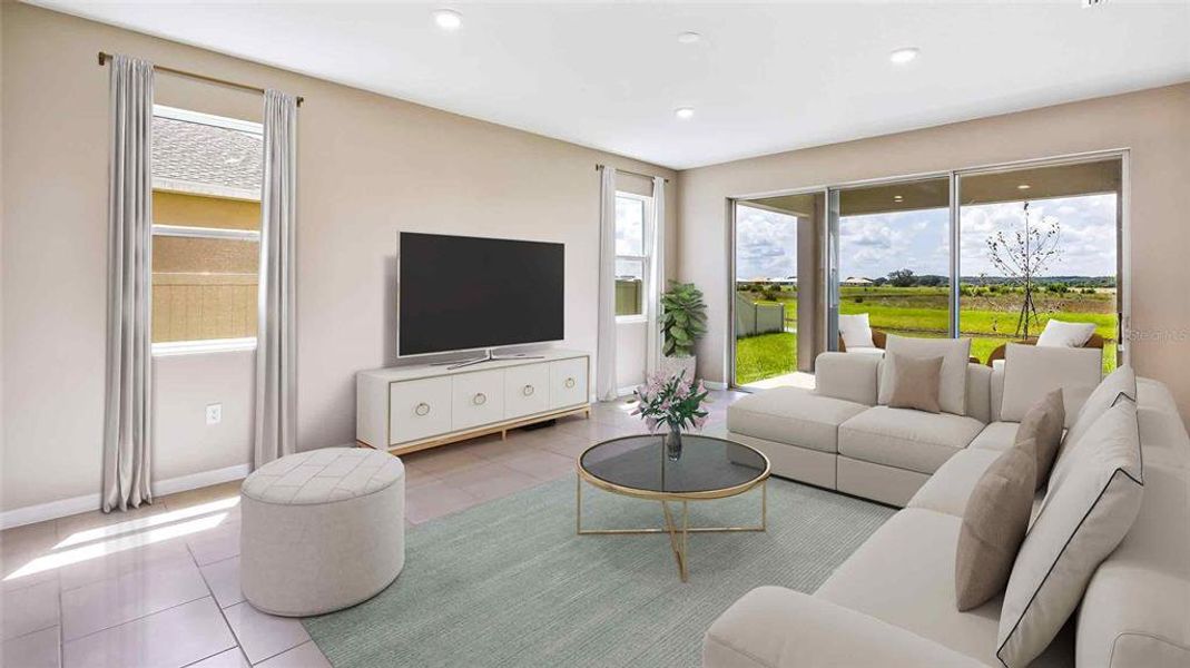Furnished interior view inside a new home in Hammock at Two Rivers, Zephyrhills (Image 8).