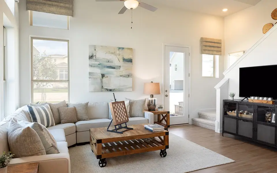 Furnished interior view inside a new home in Easton Park, Austin (Image 6). Furnished interior view inside a new home in Easton Park, Austin (Image 6).