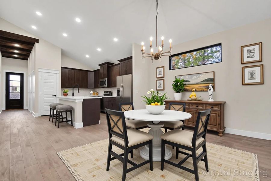 Kitchen/ dinning area Virtually Staged