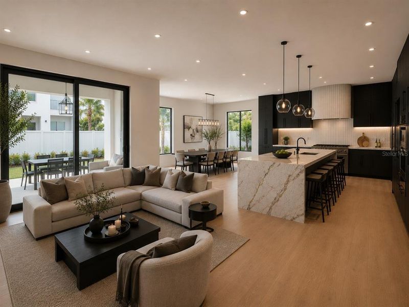Furnished interior view inside a new home in , Tampa (Image 8).