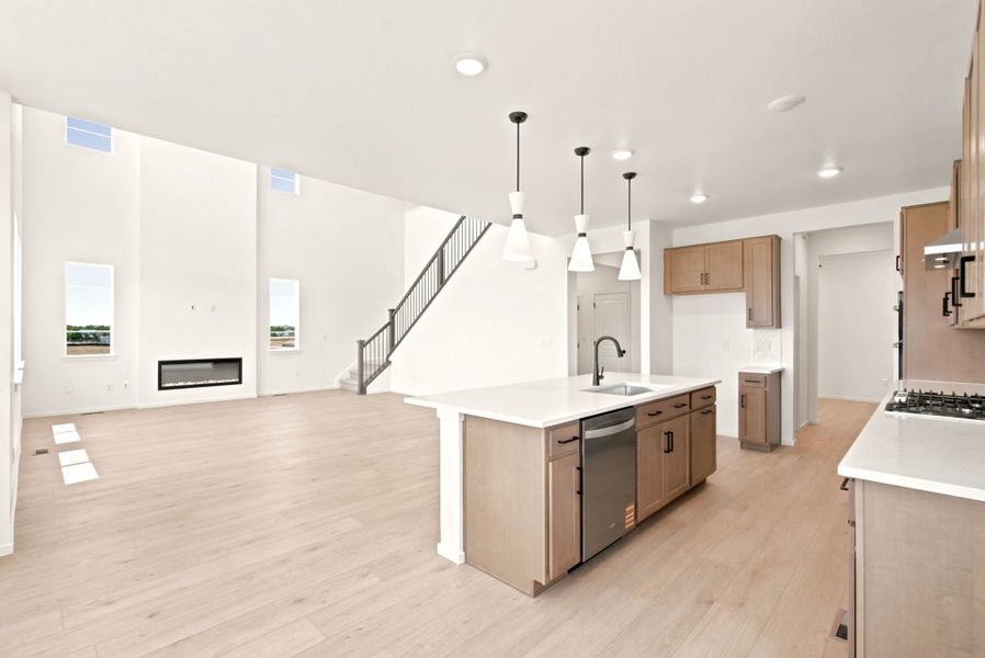 Furnished interior view inside a new home in Cordovan, Firestone (Image 7).