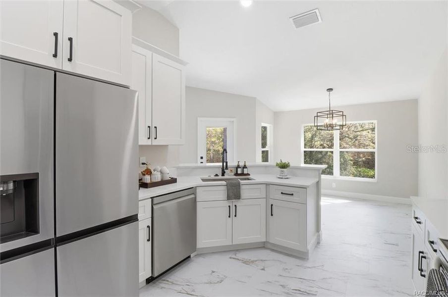 Furnished interior view inside a new home in , Citrus Springs (Image 17).