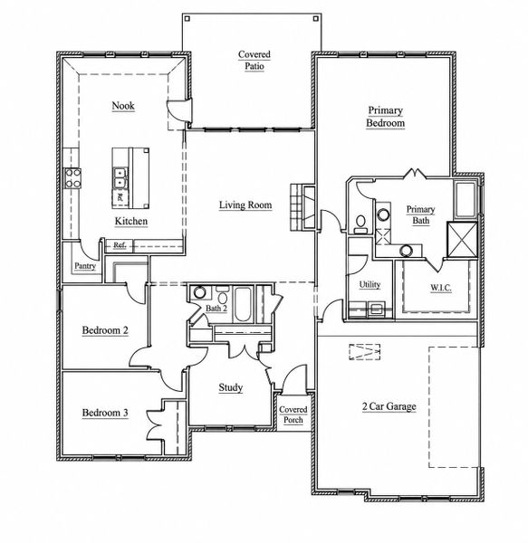 2D floor plan layout of this home in Arbor Oaks, Boyd, TX (Image 5).