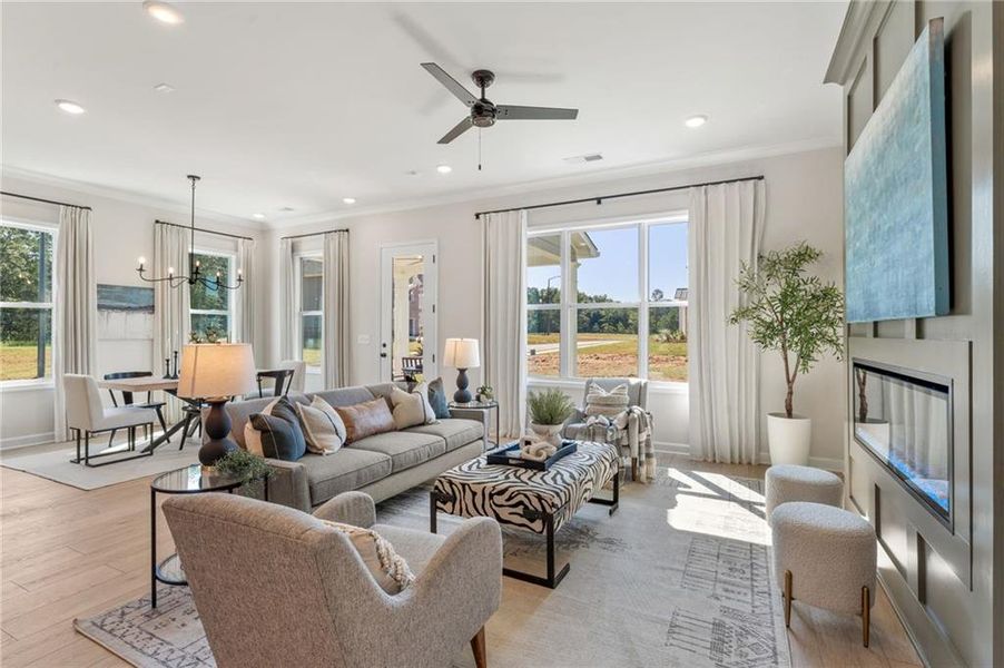 Furnished interior view inside a new home in Linden Grove, Powder Springs (Image 10). Furnished interior view inside a new home in Linden Grove, Powder Springs (Image 10).