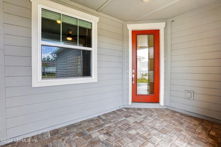 Exterior details and patio area of a home in Del Webb Wildlight, Wildlight (Image 25). Exterior details and patio area of a home in Del Webb Wildlight, Wildlight (Image 25).