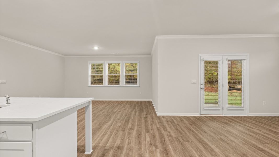 Representative unfurnished interior of a home built from the GROVER Express by D.R. Horton in Kingston Ranch at Lake Oconee, Buckhead (Image 31). Representative unfurnished interior of a home built from the GROVER Express by D.R. Horton in Kingston Ranch at Lake Oconee, Buckhead (Image 31).