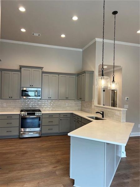 Furnished interior view inside a new home in , Loganville (Image 6). Furnished interior view inside a new home in , Loganville (Image 6).