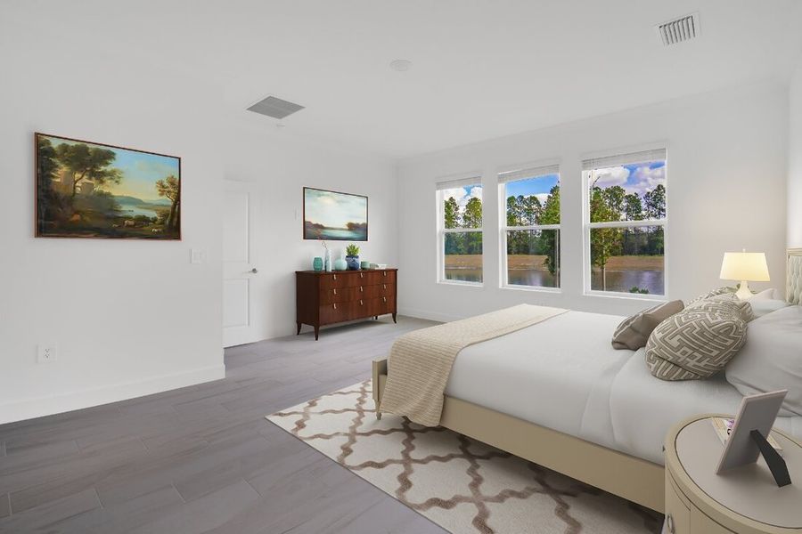 Furnished interior view inside a new home in Harvest at Ovation, Winter Garden (Image 8). Furnished interior view inside a new home in Harvest at Ovation, Winter Garden (Image 8).