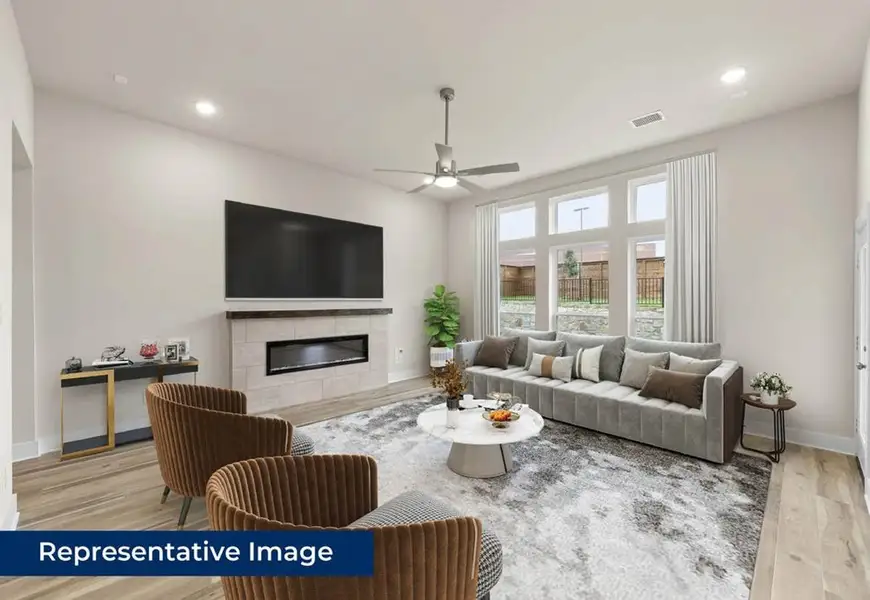 Representative furnished interior of a home built from the Edgecliff F by First Texas Homes in Solterra, Mesquite (Image 7).