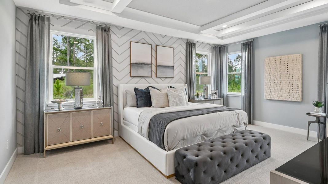 Representative furnished interior of a home built from the Marigold by DRB Homes in Ardisia Park, New Smyrna Beach (Image 44).