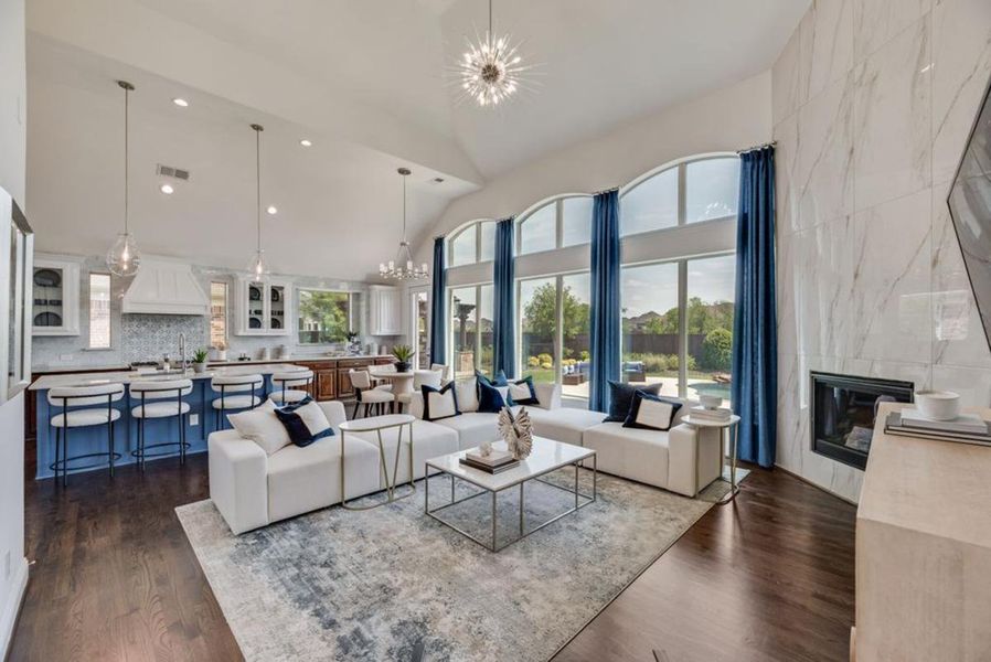 Representative furnished interior of a home built from the Hartford by Grand Homes in Creekside at Elevon, Lavon (Image 5).