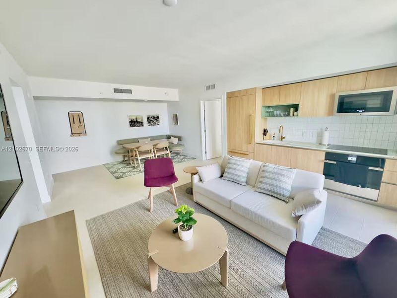 Furnished interior view inside a new home in , Miami (Image 11).