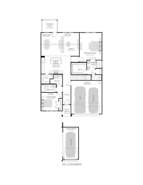 2D floor plan layout of this home in Elevon, Lavon, TX (Image 6).