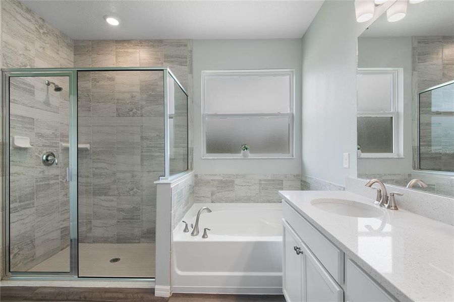 Furnished interior view inside a new home in Sawmill Creek at Palm Coast Park, Palm Coast (Image 16). Furnished interior view inside a new home in Sawmill Creek at Palm Coast Park, Palm Coast (Image 16).