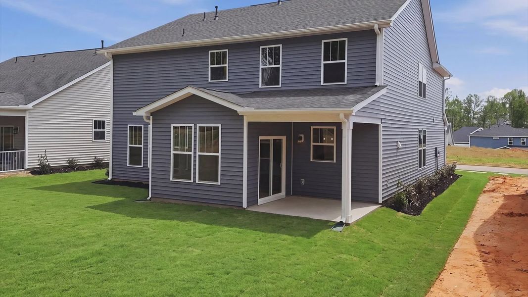 Exterior details and patio area of a home in The Reserve at Livingston Park, Easley (Image 3).