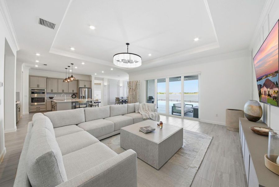 Furnished interior view inside a new home in Arden: The Waterford Collection, Loxahatchee (Image 15).