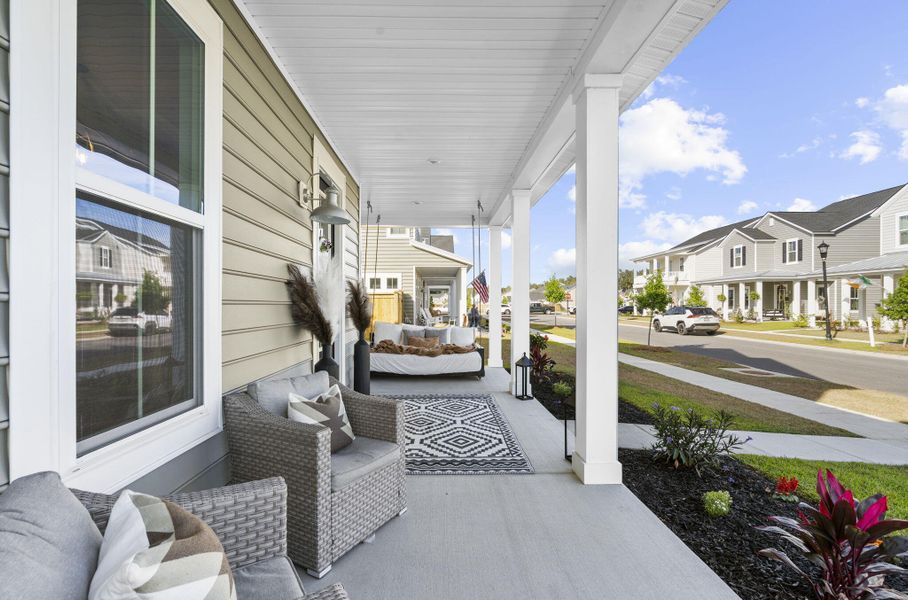 Exterior details and patio area of a home in Heron's Walk at Summers Corner, Summerville (Image 2). Exterior details and patio area of a home in Heron's Walk at Summers Corner, Summerville (Image 2).