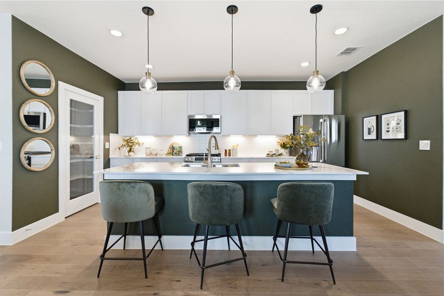 Furnished interior view inside a new home in Sunfield, Buda (Image 12).