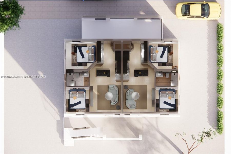 2D floor plan layout of this home in , Miami, FL (Image 6).