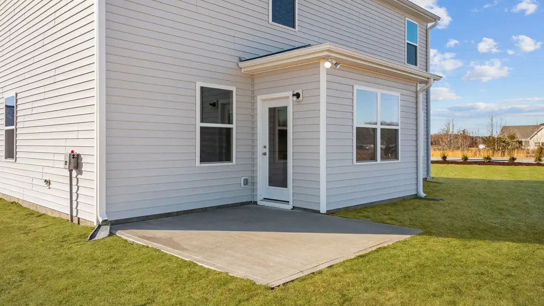 Exterior details and patio area of a home in Saddlebrook, Rocky Mount (Image 21).
