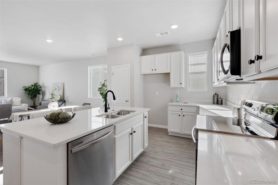 Furnished interior view inside a new home in , Longmont (Image 26). Furnished interior view inside a new home in , Longmont (Image 26).