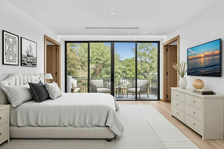 Furnished interior view inside a new home in , Miami (Image 41).