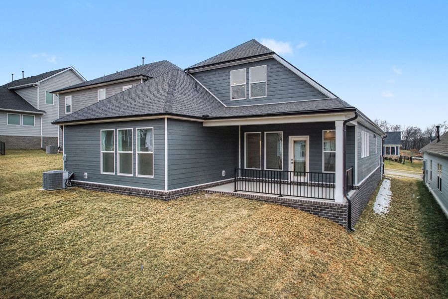 Exterior details and patio area of a home in The Preserve at Five Oaks, Lebanon (Image 3).