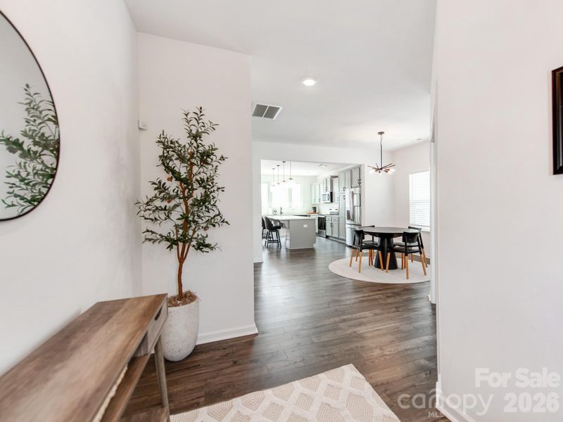 Furnished interior view inside a new home in Sutter's Mill II, Troutman (Image 12).