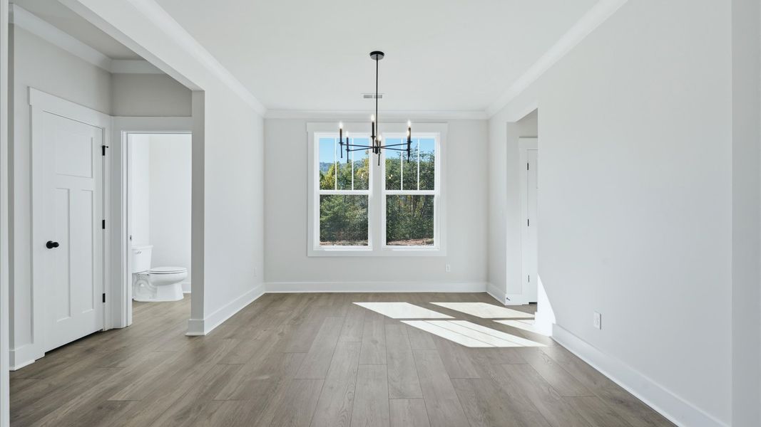 Furnished interior view inside a new home in The Wilds at Cedar Mountain, Asheville (Image 10).