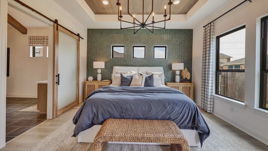 Furnished interior view inside a new home in Hawkes Landing, Leander (Image 11). Furnished interior view inside a new home in Hawkes Landing, Leander (Image 11).